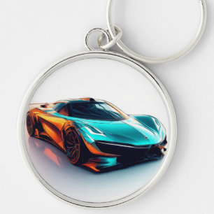 Chaveiro Carro Esportivo Vibrante com Design Moderno