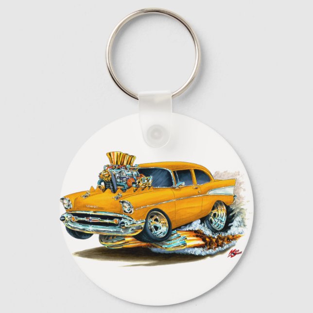 Chaveiro Carro Laranja 1957 Chevy 150-210 (Frente)