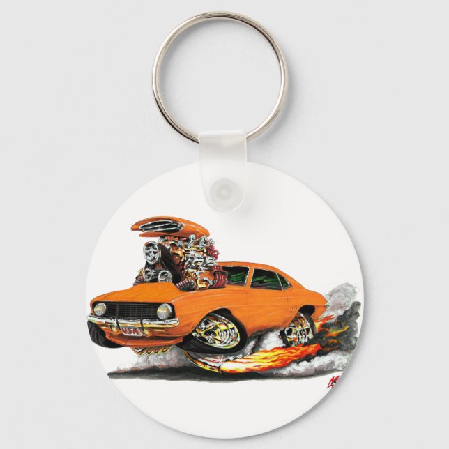 Chaveiro Carro Laranja Camaro SS 1969 (Frente)
