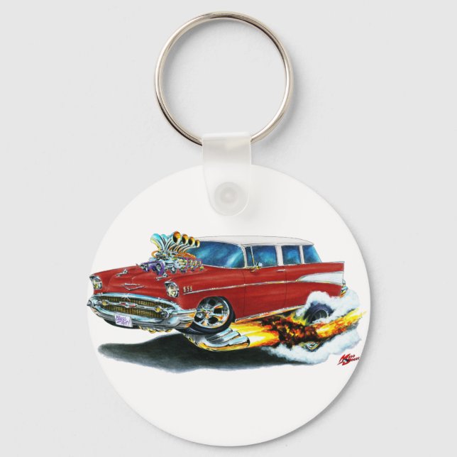 Chaveiro Carro Marrom Chevy Nomad 1957 (Frente)