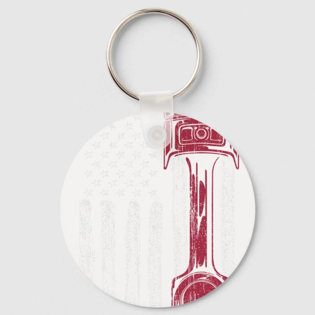 Chaveiro Carro Muscle Piston Bandeira Americana (Frente)