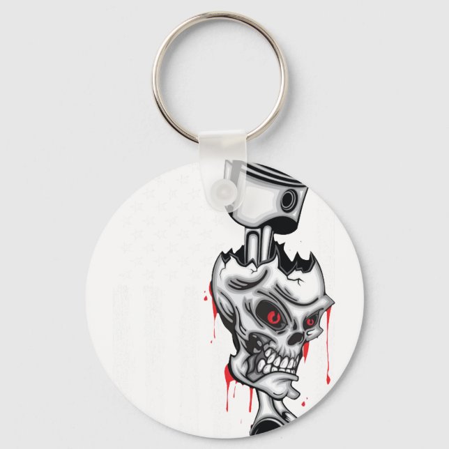 Chaveiro Carro Muscle Piston Bandeira Americana 6 (Frente)