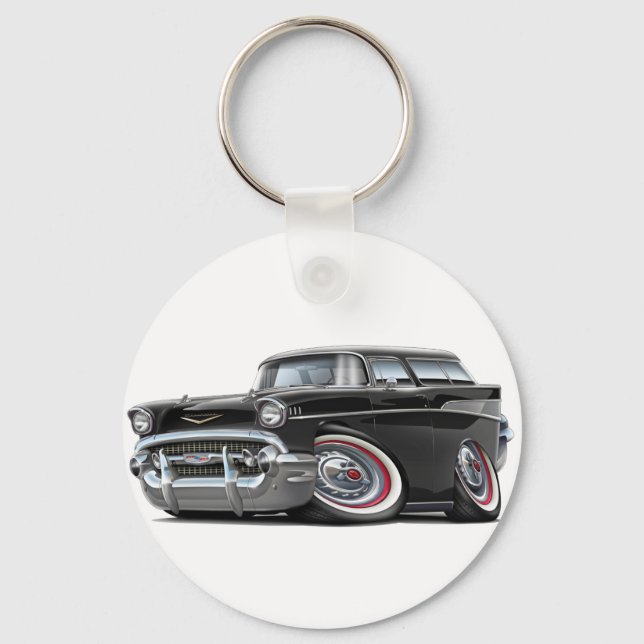 Chaveiro Carro Preto Chevy Nomad, 1957 (Frente)
