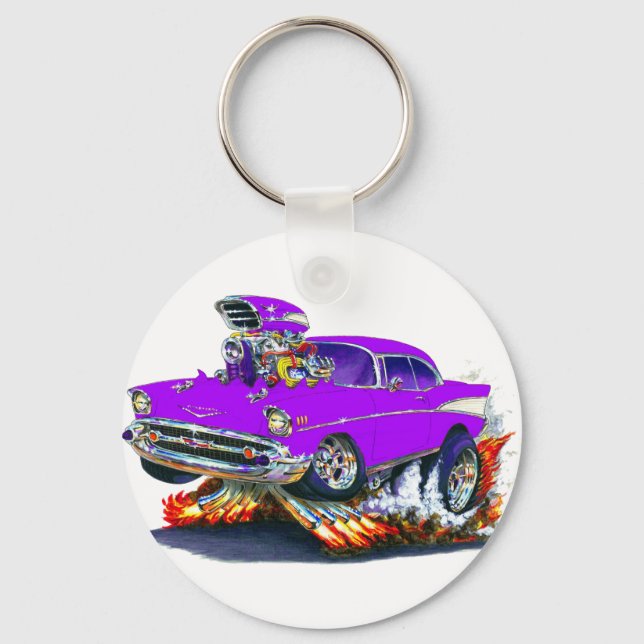 Chaveiro Carro Púrpura Chevy Belair 1957 (Frente)