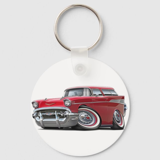 Chaveiro Carro Vermelho Chevy Nomad 1957 (Frente)