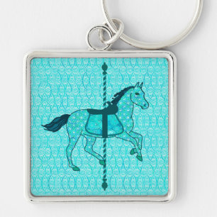 Chaveiro Carrossel Horse - Turquesa e Aqua