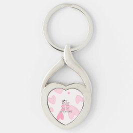 Chaveiro Carry Love & Books – Cat Twisted Heart Keychain