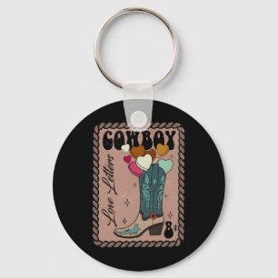 Chaveiro Carta de Amor de Cowboy, Dia dos Namorados Retro,