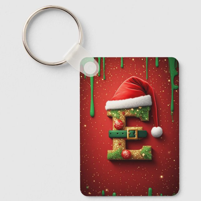 Chaveiro Carta de Natal E Com Decoração de Grinalda de Féri (Frente)