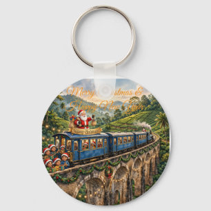 Chaveiro Cartão de Natal Blue Train Nine Arch Bridge