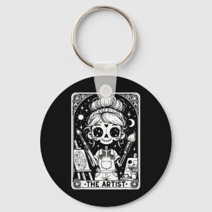 Chaveiro Cartão de Tarot de Artista Pintor de Esqueleto Pro