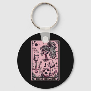 Chaveiro Cartão de Tarot de Mãe de Futebol Feminino, Mãe de