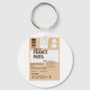 Chaveiro Cartaz de passagem aérea para Paris França