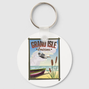 Chaveiro Cartaz de viagem de Grand Isle, Louisiana