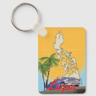 Chaveiro Cartaz de viagem Luzon Filipinas Prêmio Acrílico
