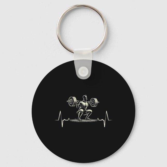 Chaveiro Cartaz Ecg Bodybuilder Peso Elevador (Frente)