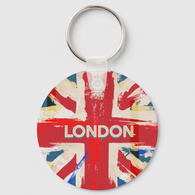 Chaveiro Cartaz Vintage da União de Londres (Frente)