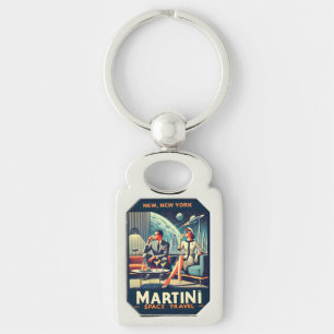 Chaveiro Cartazes de Viagens Espaciais Martini Novos, Nova