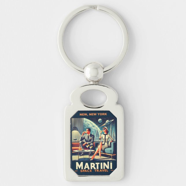 Chaveiro Cartazes de Viagens Espaciais Martini Novos, Nova  (Frente)