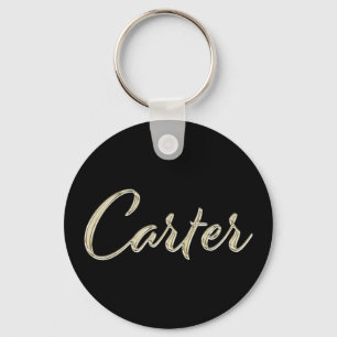 Chaveiro Carter Name whitegold Button Schlüsselanhänger