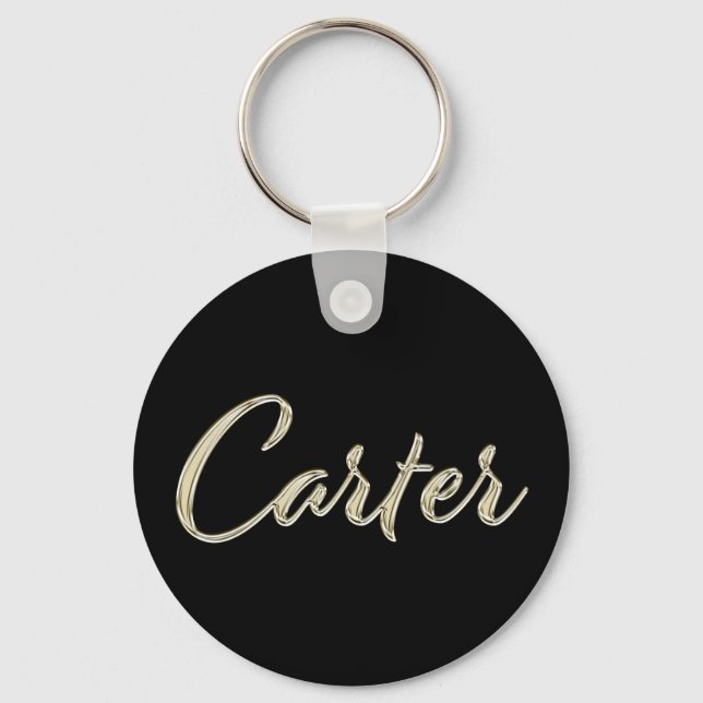 Chaveiro Carter Name whitegold Button Schlüsselanhänger (Frente)