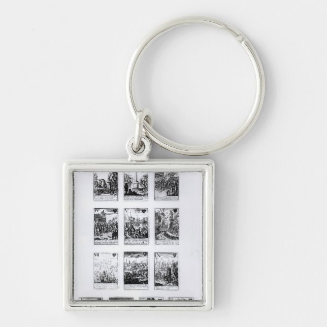 Chaveiro Cartões de jogo que comemoram (Frente)