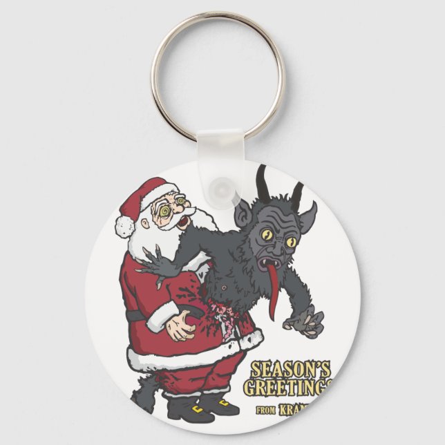 Chaveiro Cartões de natal de Krampus (e Papais noeis) (Frente)