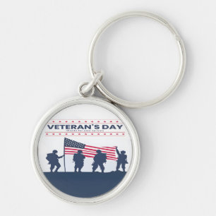 Chaveiro Cartões personalizados de Feliz Dia dos Veteranos!