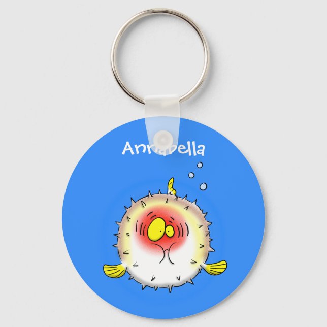 Chaveiro Cartografia de peixe-porco-espinho-espinho (Frente)