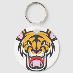 Chaveiro Cartografia de Tigre Zangado Personalizada