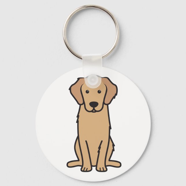Chaveiro Cartografia do ouro Retriever Dog (Frente)