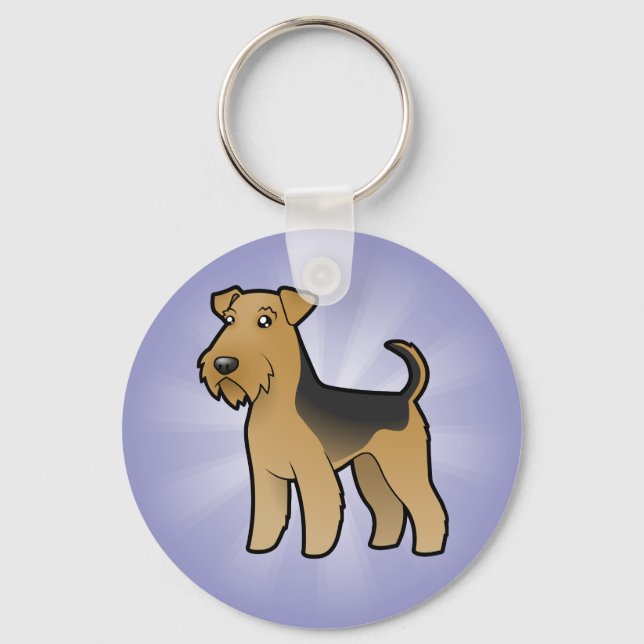 Chaveiro Cartoon Airedale Terrier / Welsh Terrier (Frente)