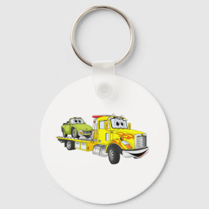 Chaveiro Cartoon Amarelo Flatbed Tow Truck