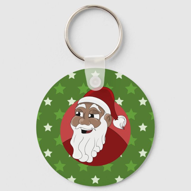 Chaveiro Cartoon Black Santa Claus (Frente)