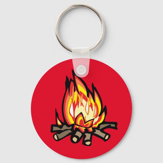 Chaveiro Cartoon Campfire burn laranjas amareladas Keyc (Frente)