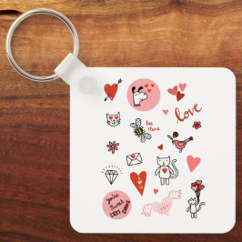 Chaveiro Cartoon de Amor