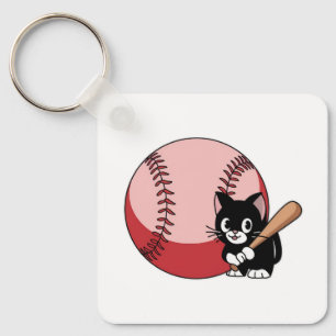 Chaveiro Cartoon de Beisebol Cat