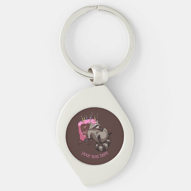 Chaveiro Cartoon de Bolo de Bolo de Passageiro ganancioso (Frente)