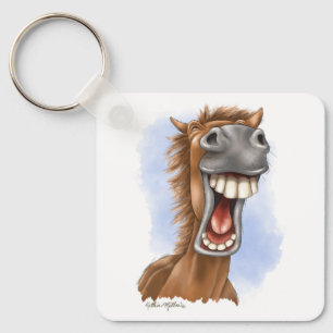 Chaveiro Cartoon de Cavalo Hilário Rindo