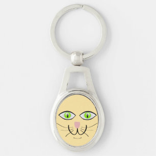 Chaveiro Cartoon de Gato Cara Engraçada-29034