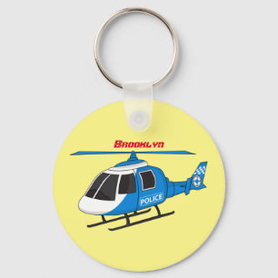 Chaveiro Cartoon de helicóptero do Departamento de Políci