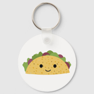 Chaveiro Cartoon Fantástico Kawaii Sorrindo Taco