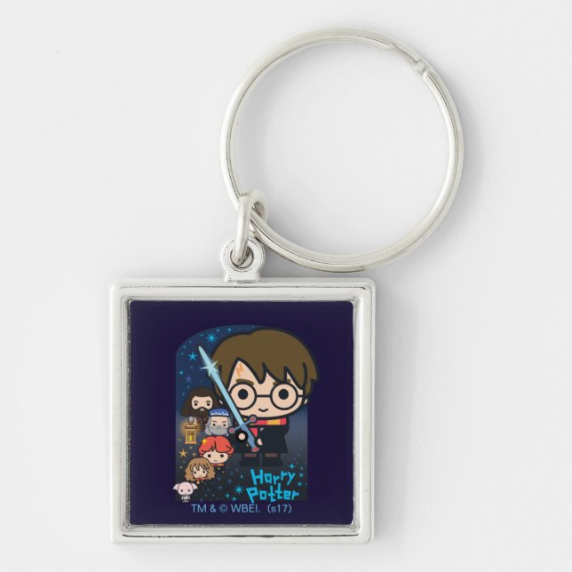 Chaveiro Cartoon Harry Potter Câmara Secreta Gráfico (Frente)