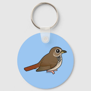 Chaveiro Cartoon Hermit Thrush