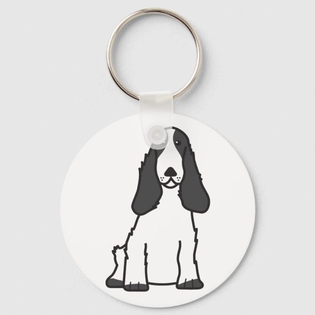 Chaveiro Cartoon Inglês Cocker Spaniel Dog (Frente)