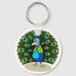 Chaveiro Cartoon Peacock