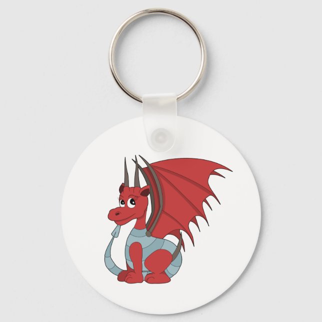 Chaveiro Cartoon Red Dragon (Frente)