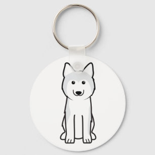 Chaveiro Cartoon Siberian Husky Dog