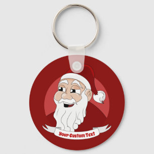 Chaveiro Cartoon Smiling Santa Claus