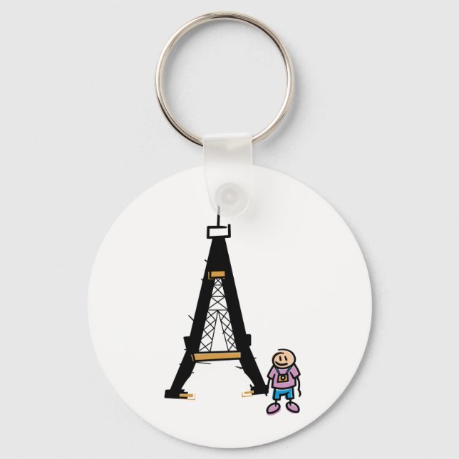 Chaveiro Cartoon Torre Eiffel (Frente)
